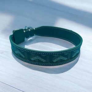 Green Patterned Dog Collar